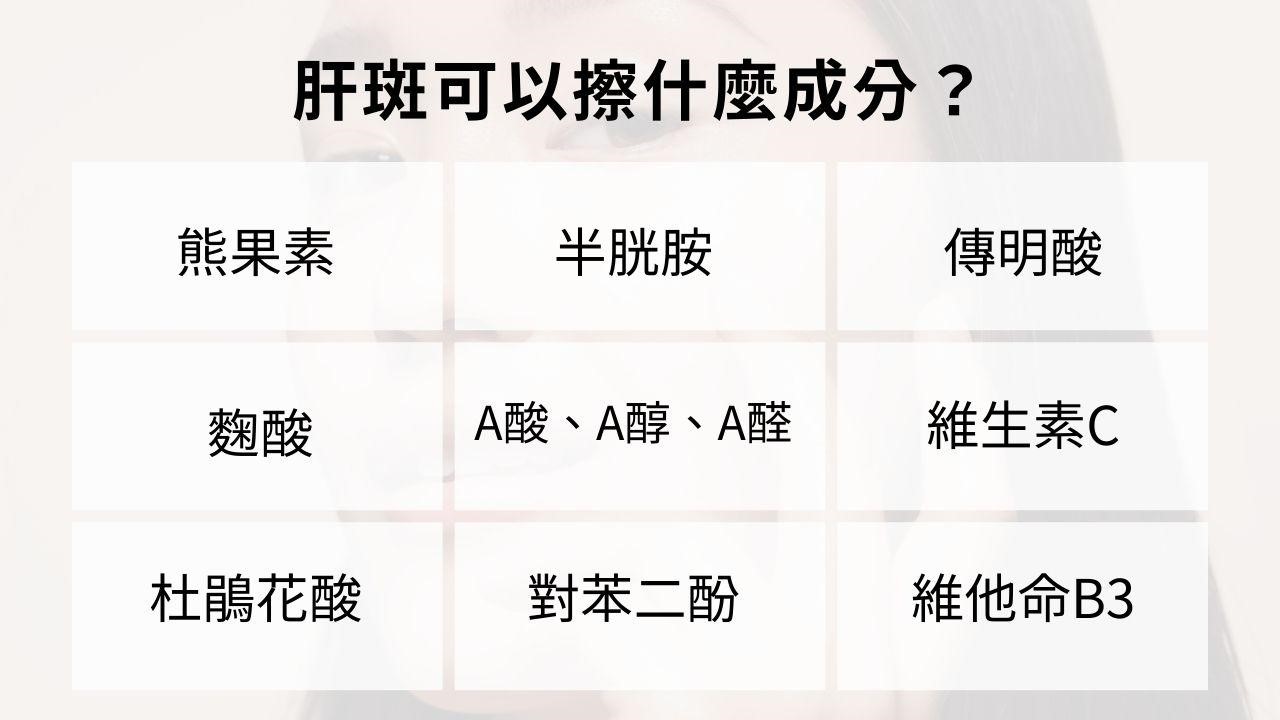 肝斑如何變淡？肝斑要擦什麼保養品？