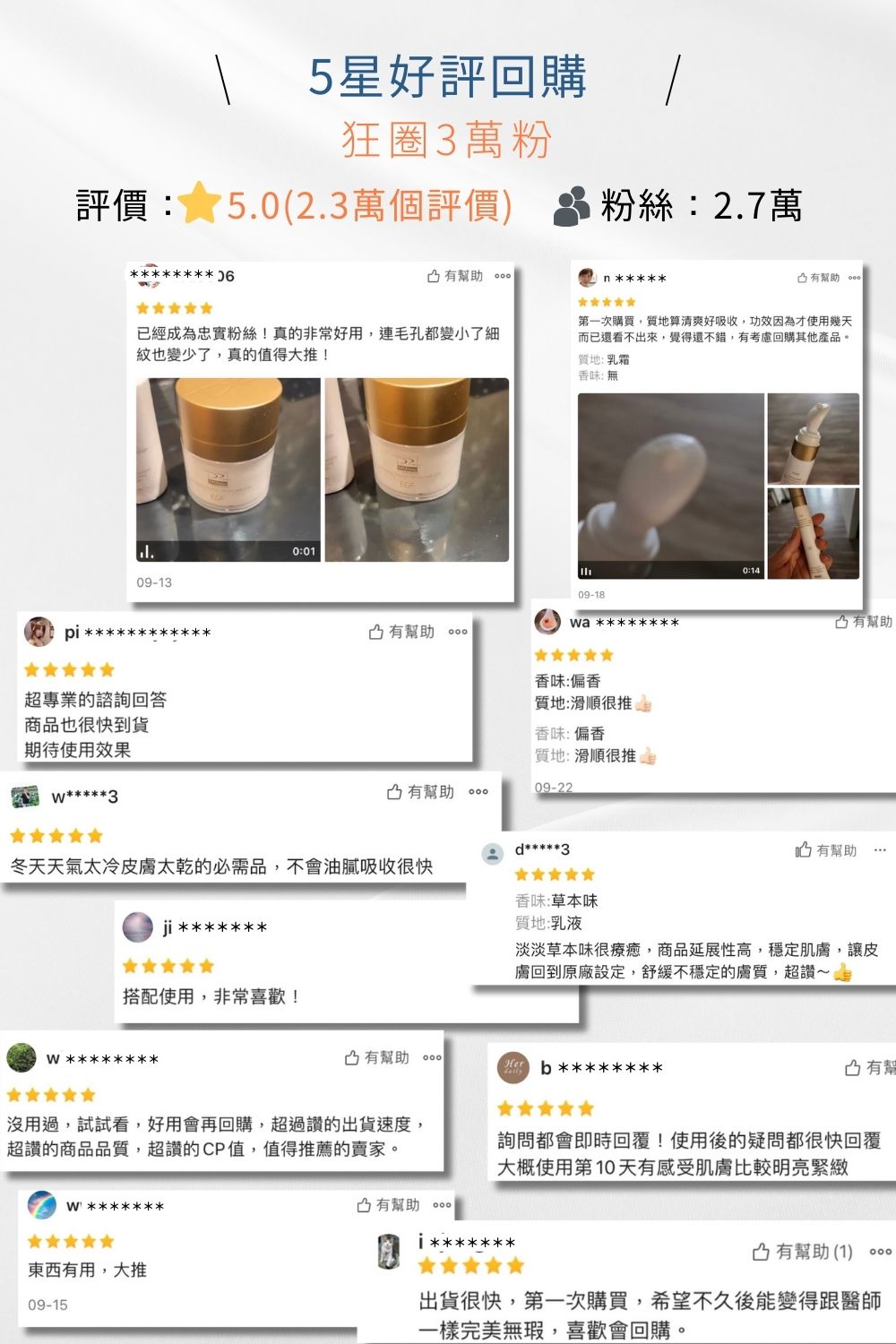正值養膚或煥膚期間難以照顧膚況變化，修護4冠套組不可或缺的精華成分〈退紅肌膚修護因子〉搭配〈EGF撫紋多胜肽因子〉胜肽系統與β-葡聚醣能舒緩因肌膚乾燥引起的泛紅及深度保濕，再加入淡化細紋和均勻提亮膚色的〈超肌因〉與〈胜肽眼霜〉維持平衡肌況與恢復健康光澤。