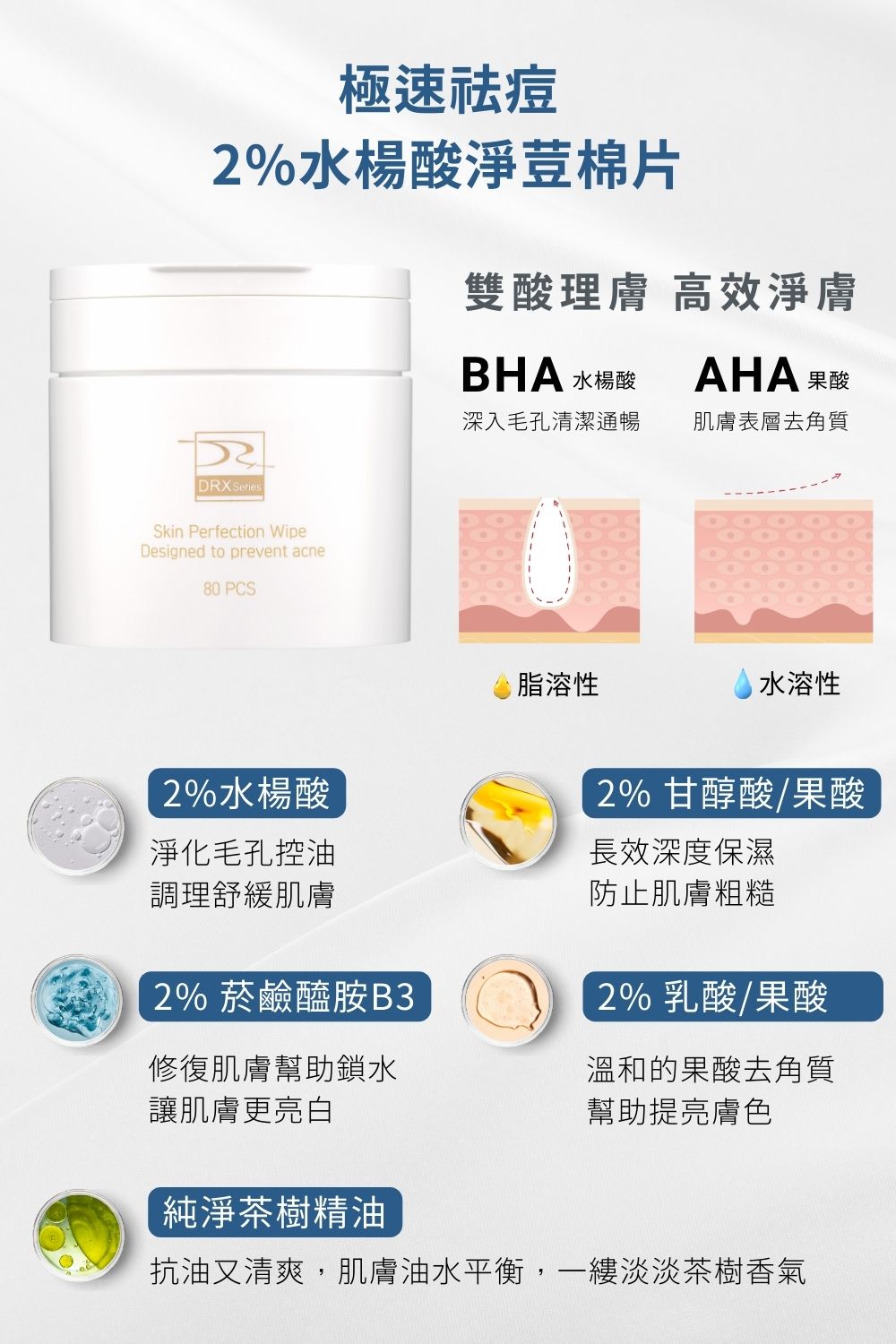 DRX達特仕的莊醫師嚴選活動專區系列-淨緻舒緩調節組，從全臉淨緻到重點加強都能面面俱到。