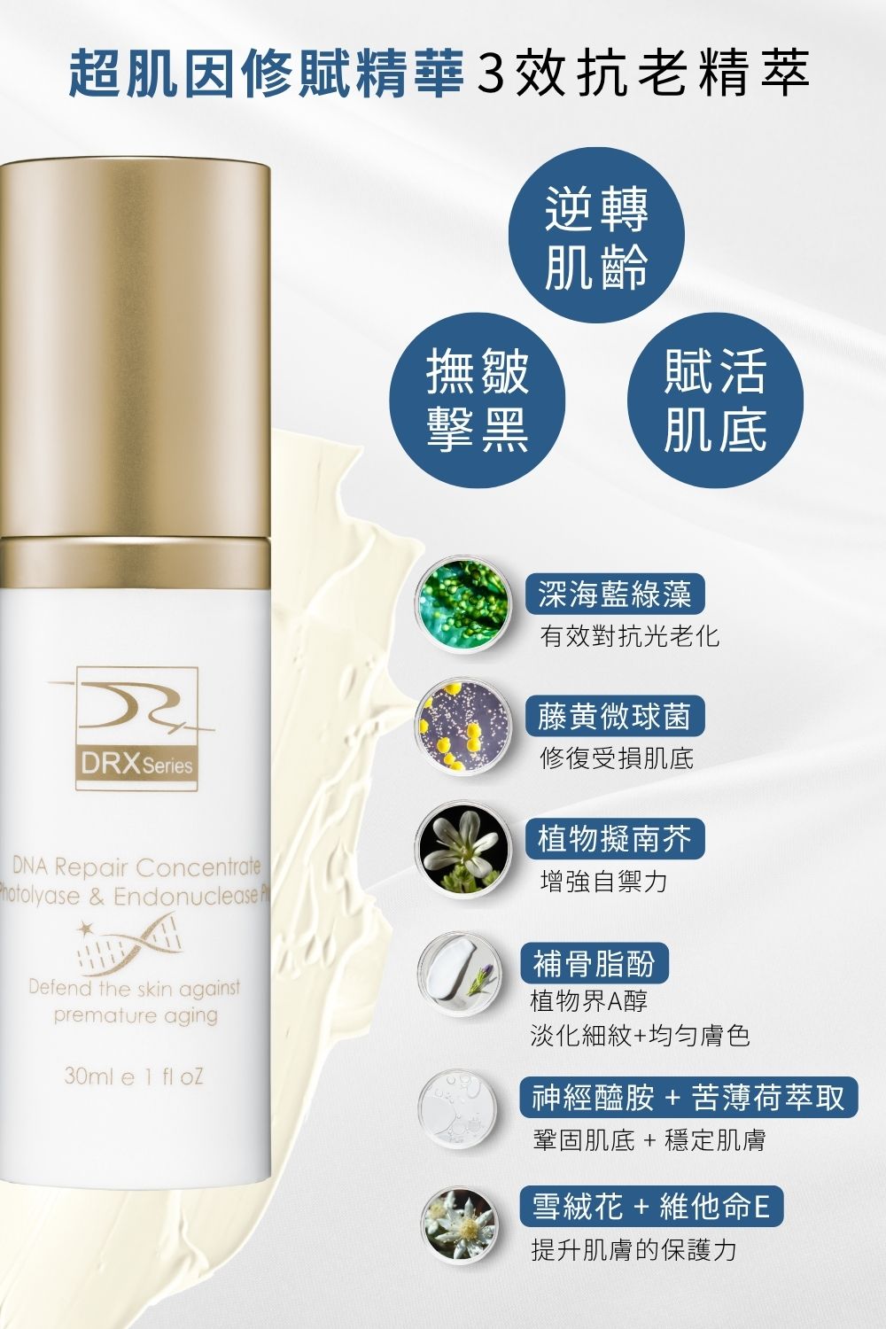 DRX達特仕的莊醫師嚴選活動專區系列-擊黑賦活三寶套組，3C炫白乳加超酵A醛加超肌因加淨顏三程序，痘疤女王莊醫師打造阻斷式胜肽美白系統及超肌因賦活精華，並搭配淨顏三程序做好日常清潔調理，讓肌膚重啟障壁，重返青春透亮！