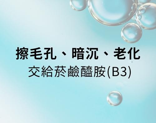 毛孔、暗沉、老化交給菸鹼醯胺( Niacinamide)