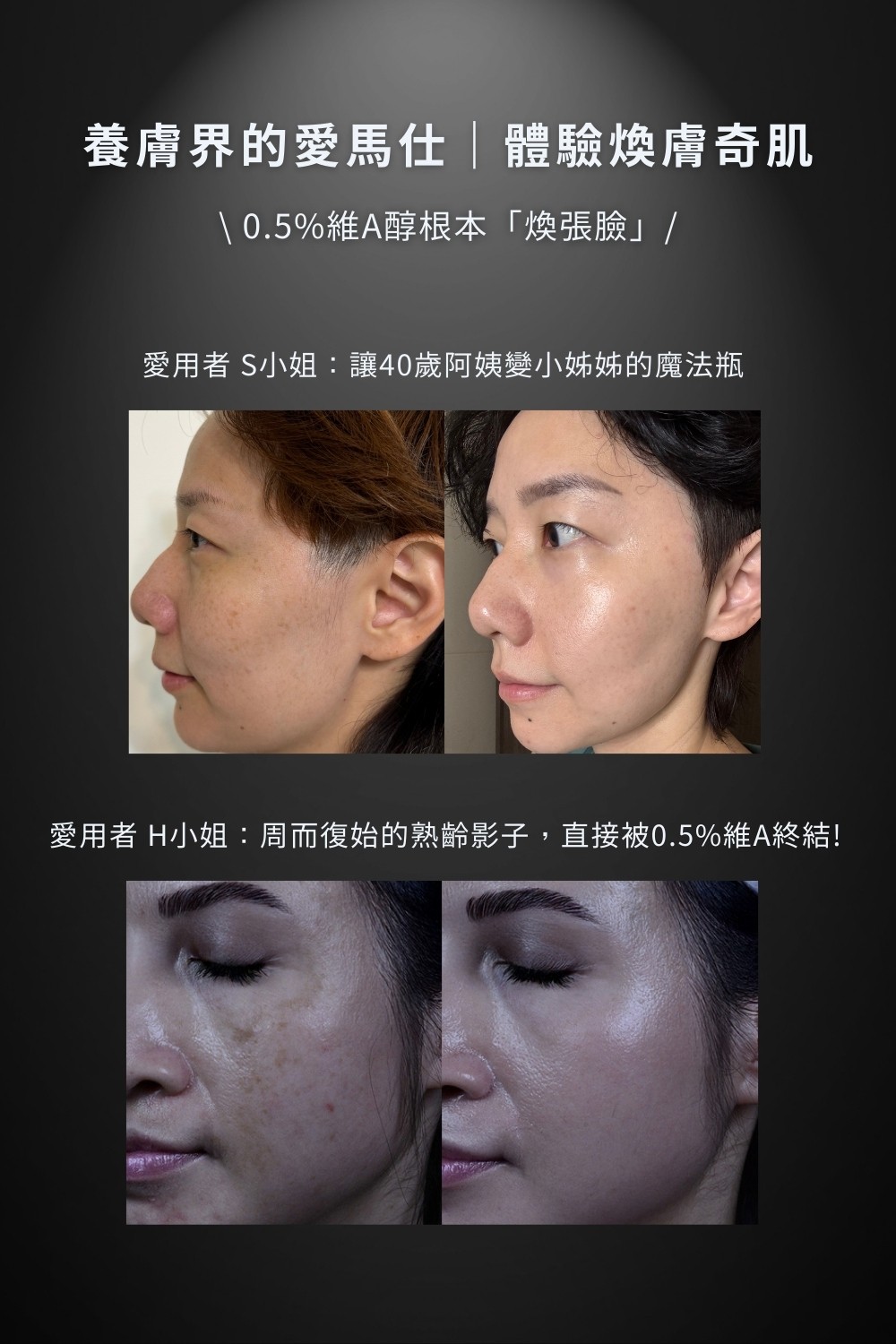DRX達特仕的乳霜系列-DRX 0.5%維A極淨煥膚亮白乳，針對30歲以上、耐受性肌膚設計的抗老美白A醇。