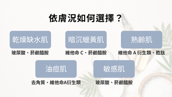 如何挑選適合自己的保養品