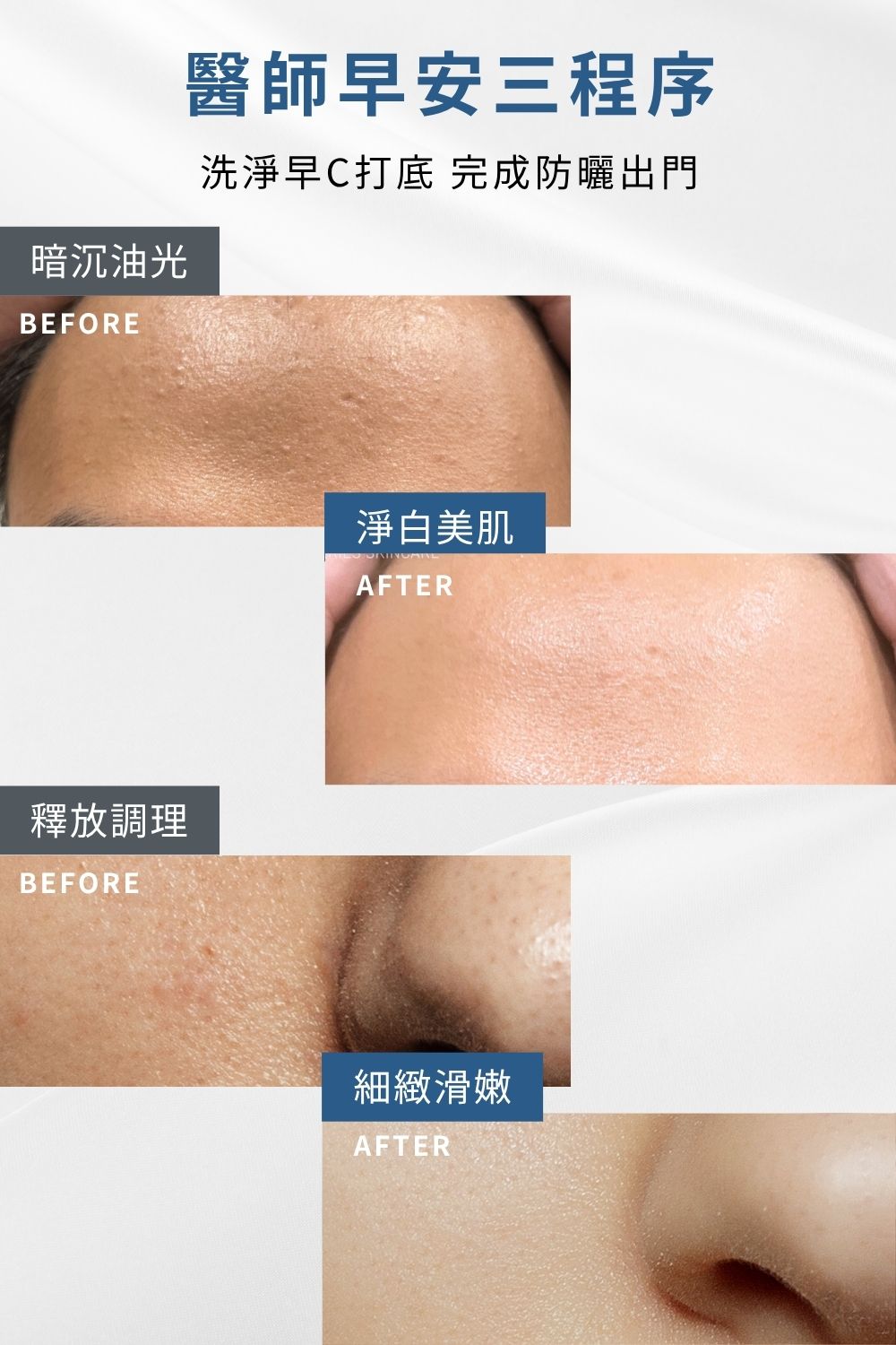 DRX達特仕的維他命C系列保養品-醫師早安套組(透明)，外出肌膚保養的精簡3步驟！