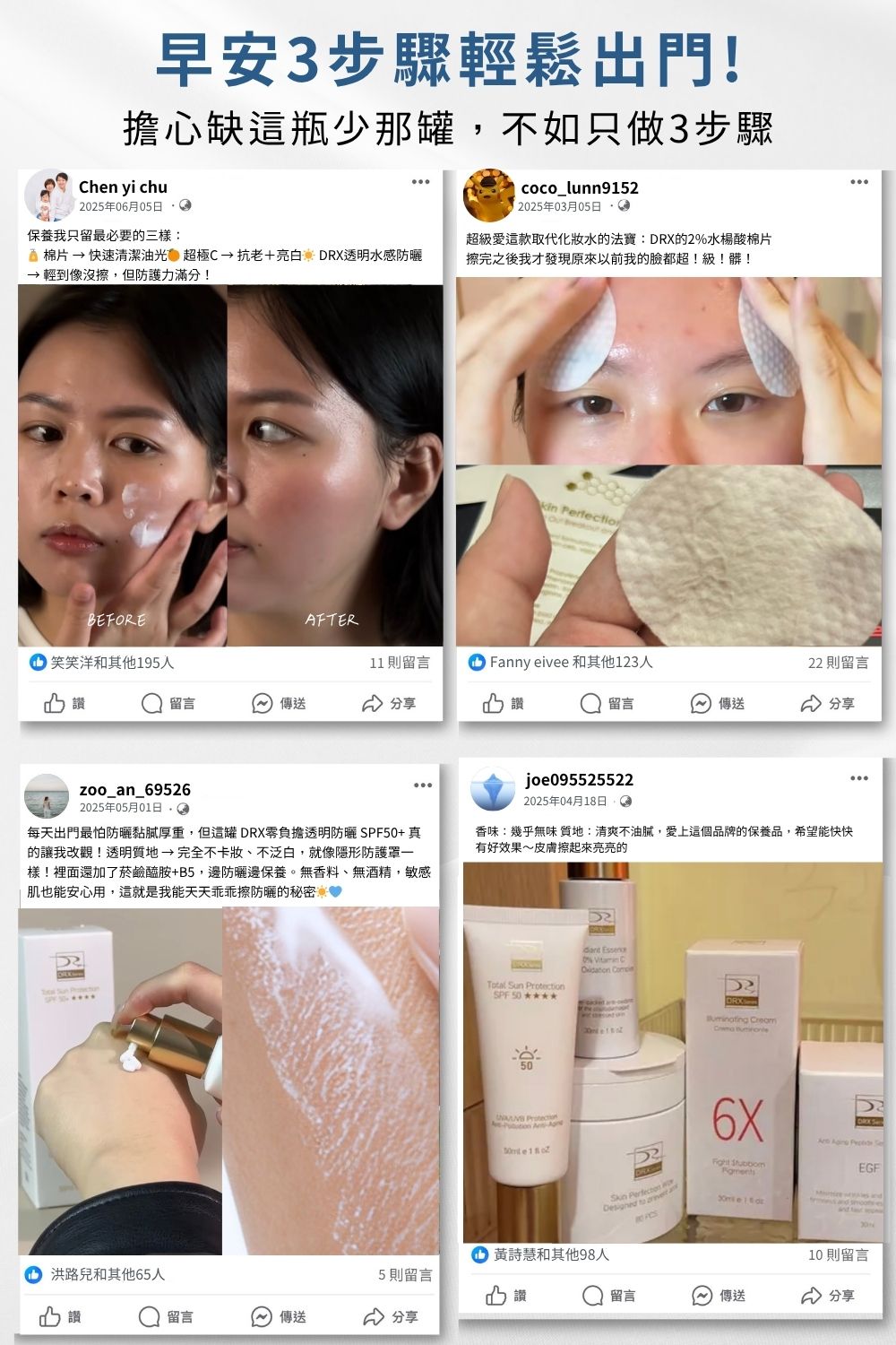 DRX達特仕的維他命C系列保養品-醫師早安套組(透明)，外出肌膚保養的精簡3步驟！