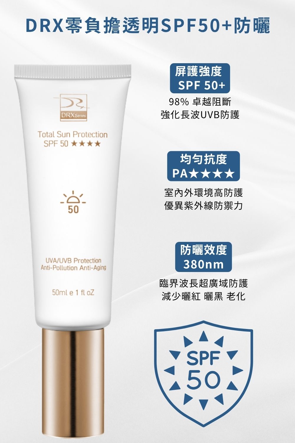 DRX達特仕的維他命C系列保養品-醫師早安套組(透明)，外出肌膚保養的精簡3步驟！